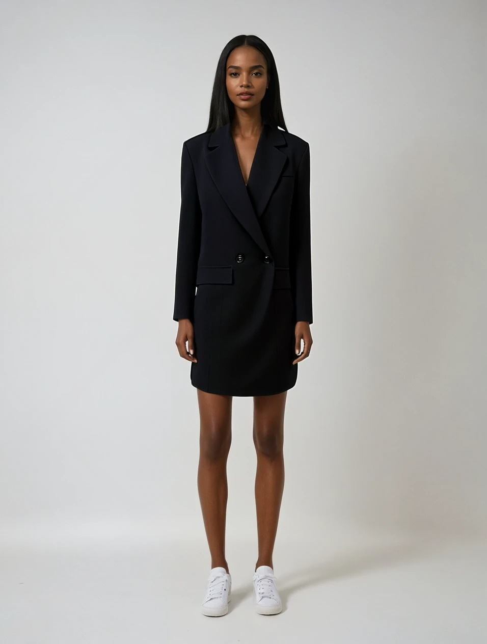 Robe de blazer noir